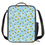 Cute Cartoon Bee Pattern Print Crossbody Lunch Bag
