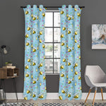 Cute Cartoon Bee Pattern Print Curtain