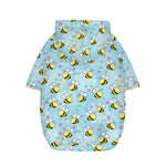 Cute Cartoon Bee Pattern Print Dog Zip Up Hoodie