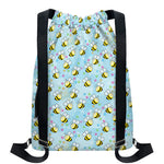 Cute Cartoon Bee Pattern Print Drawstring Backpack