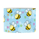 Cute Cartoon Bee Pattern Print Drum Lamp Shade