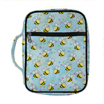 Cute Cartoon Bee Pattern Print Front Pocket Bible Bag