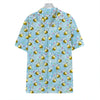 Cute Cartoon Bee Pattern Print Hawaiian Shirt