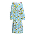 Cute Cartoon Bee Pattern Print Hooded Bathrobe