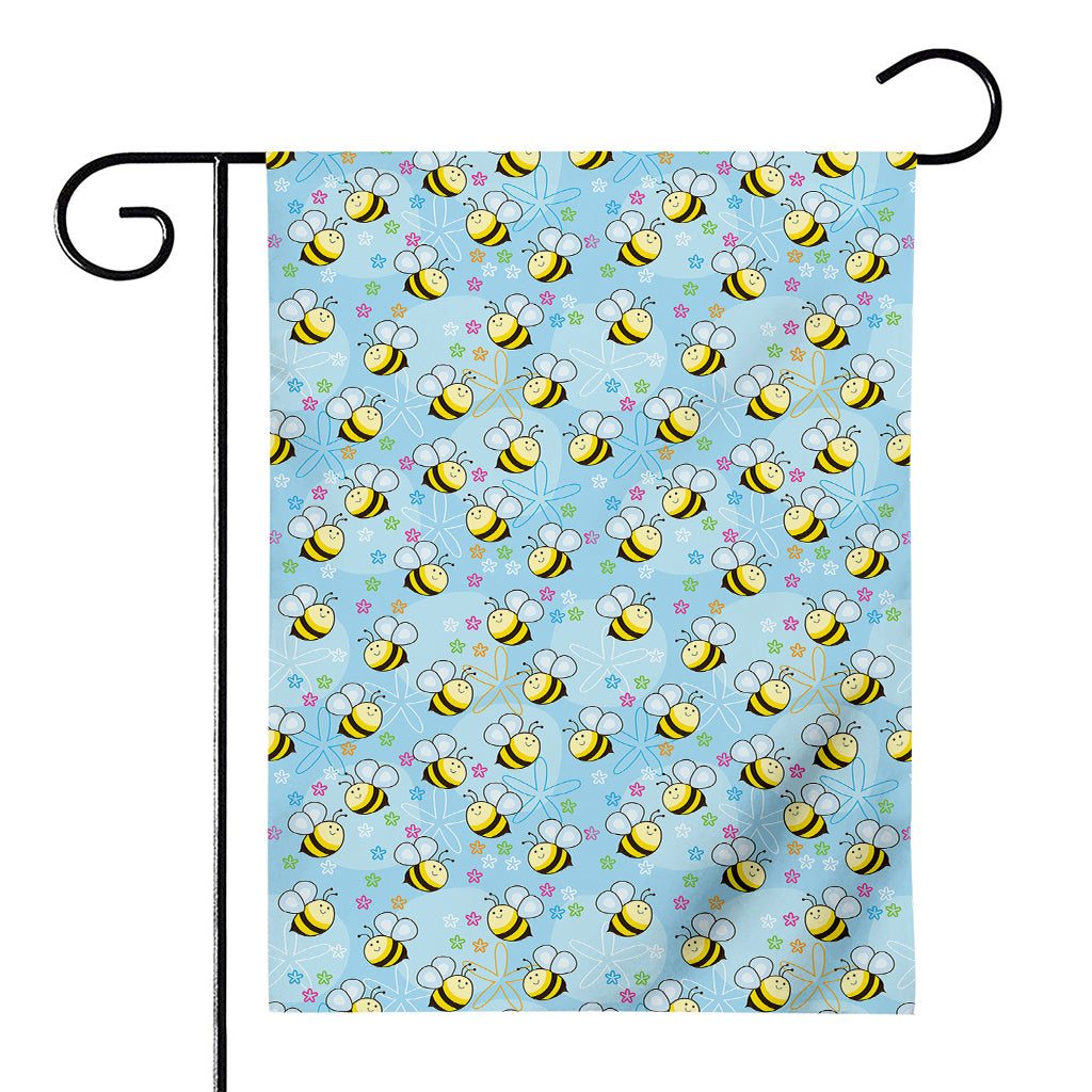 Cute Cartoon Bee Pattern Print House Flag