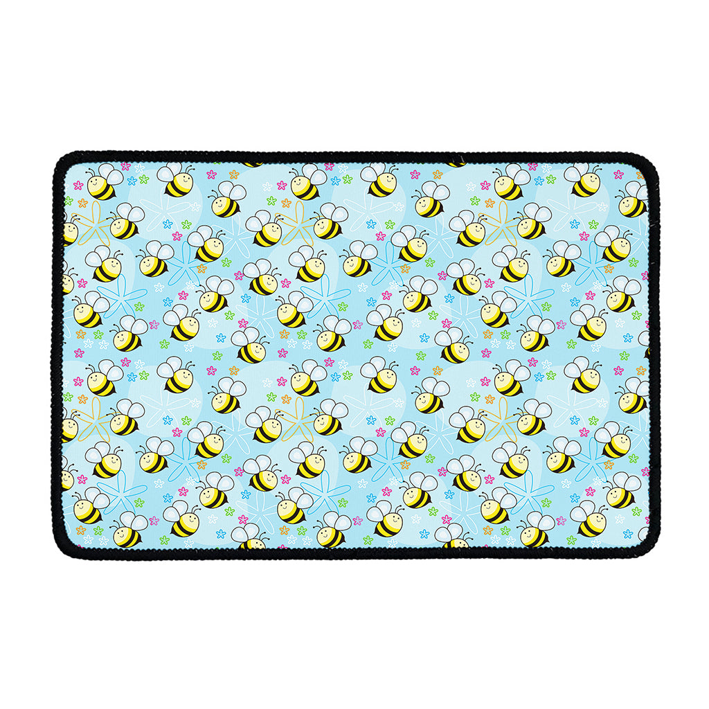 Cute Cartoon Bee Pattern Print Kitchen Mat
