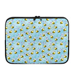 Cute Cartoon Bee Pattern Print Laptop Sleeve