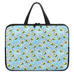 Cute Cartoon Bee Pattern Print Laptop Sleeve With Handle
