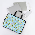 Cute Cartoon Bee Pattern Print Laptop Sleeve With Handle