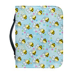 Cute Cartoon Bee Pattern Print Leather Bible Cover