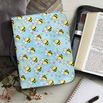 Cute Cartoon Bee Pattern Print Leather Bible Cover