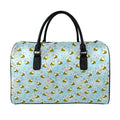 Cute Cartoon Bee Pattern Print Leather Duffel Bag
