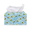 Cute Cartoon Bee Pattern Print Leather Tissue Box Cover
