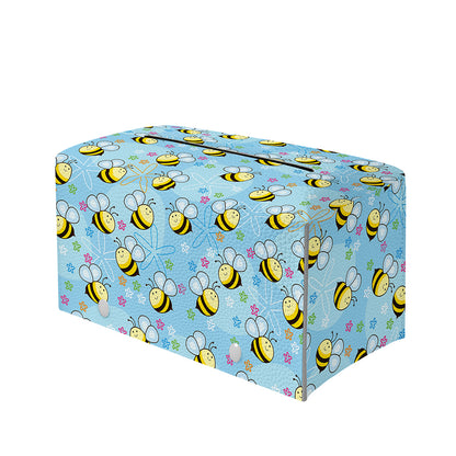Cute Cartoon Bee Pattern Print Leather Tissue Box Cover