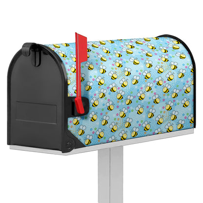 Cute Cartoon Bee Pattern Print Mailbox Cover