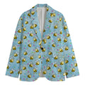 Cute Cartoon Bee Pattern Print Men's Blazer