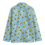 Cute Cartoon Bee Pattern Print Men's Blazer
