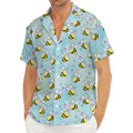 Cute Cartoon Bee Pattern Print Men's Deep V-Neck Shirt