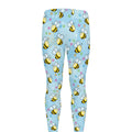 Cute Cartoon Bee Pattern Print Men's Leggings