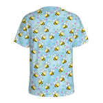Cute Cartoon Bee Pattern Print Men's Sports T-Shirt