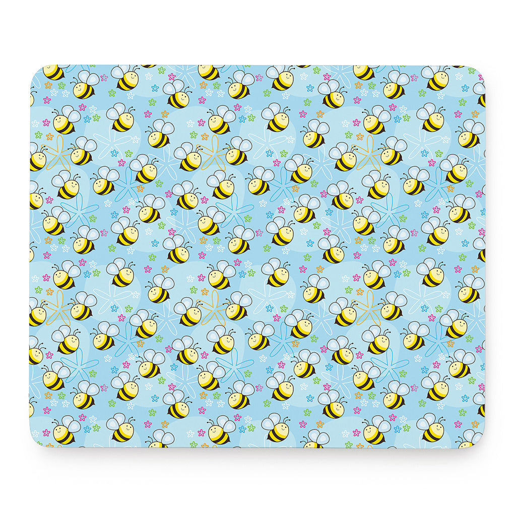 Cute Cartoon Bee Pattern Print Mouse Pad