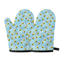 Cute Cartoon Bee Pattern Print Oven Mitts