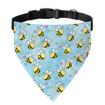 Cute Cartoon Bee Pattern Print Over The Collar Dog Bandana