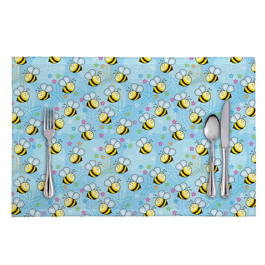 Cute Cartoon Bee Pattern Print Placemat