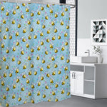 Cute Cartoon Bee Pattern Print Premium Shower Curtain