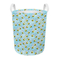 Cute Cartoon Bee Pattern Print Round Laundry Basket