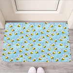 Cute Cartoon Bee Pattern Print Rubber Doormat