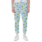 Cute Cartoon Bee Pattern Print Scuba Joggers