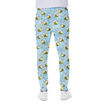Cute Cartoon Bee Pattern Print Scuba Joggers