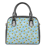 Cute Cartoon Bee Pattern Print Shoulder Handbag