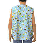 Cute Cartoon Bee Pattern Print Sleeveless Baseball Jersey
