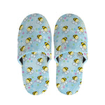 Cute Cartoon Bee Pattern Print Slippers