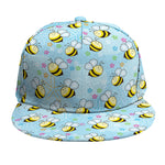 Cute Cartoon Bee Pattern Print Snapback Cap