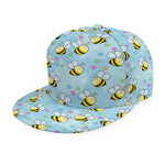 Cute Cartoon Bee Pattern Print Snapback Cap