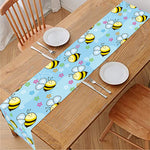Cute Cartoon Bee Pattern Print Table Runner