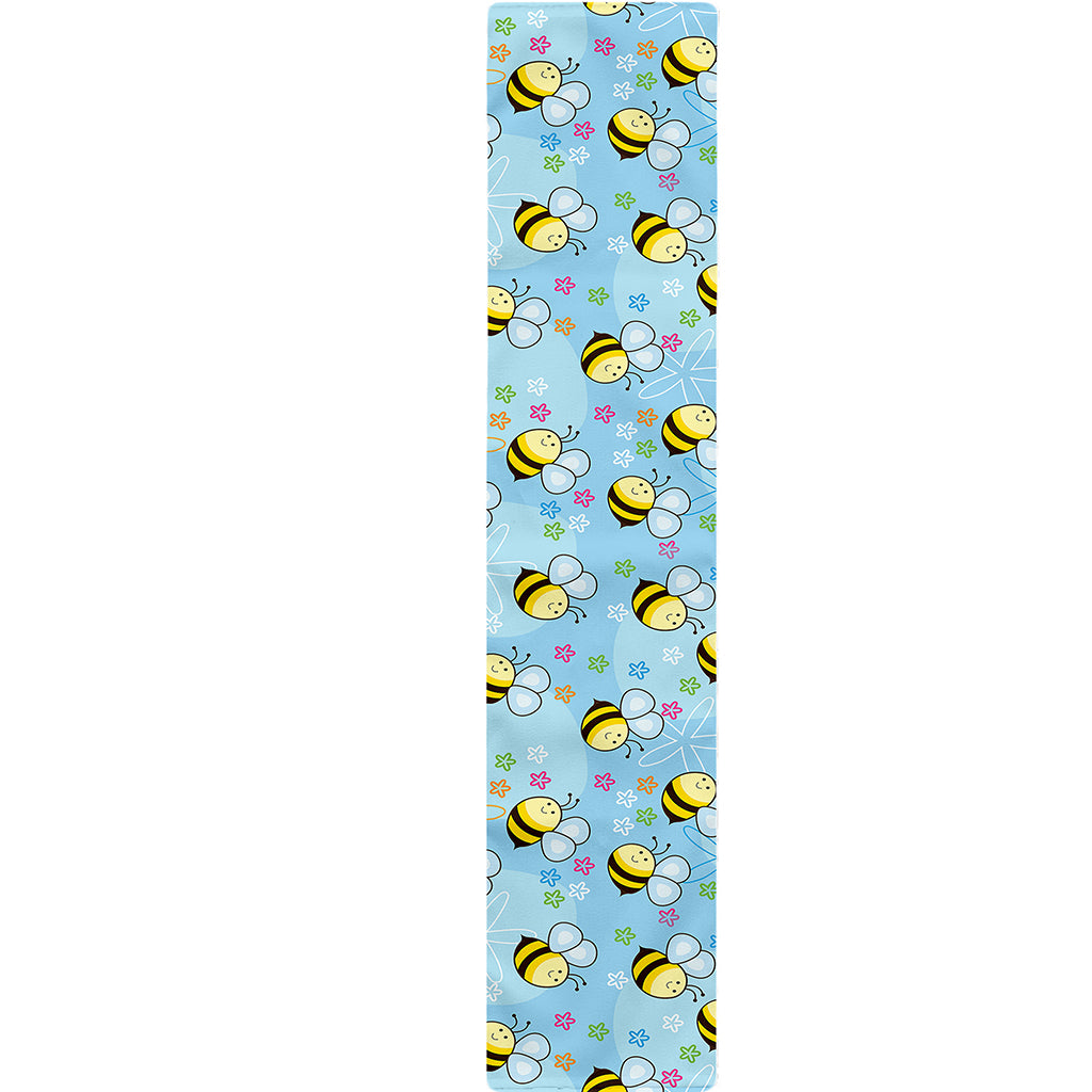 Cute Cartoon Bee Pattern Print Table Runner