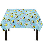 Cute Cartoon Bee Pattern Print Tablecloth