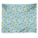 Cute Cartoon Bee Pattern Print Tapestry
