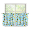 Cute Cartoon Bee Pattern Print Tier Curtains