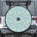 Cute Cartoon Bee Pattern Print Tire Cover With Camera Hole
