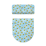 Cute Cartoon Bee Pattern Print Toilet Lid And Tank Cover Set