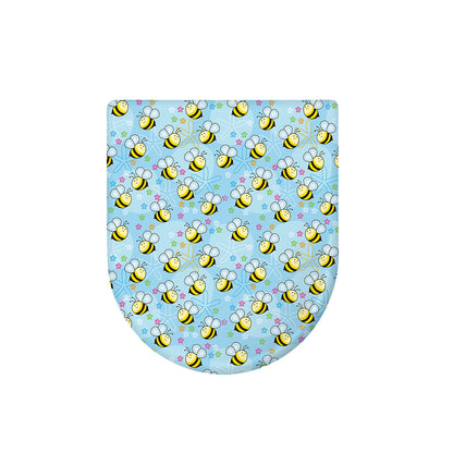 Cute Cartoon Bee Pattern Print Toilet Lid Cover