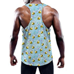 Cute Cartoon Bee Pattern Print Training Tank Top