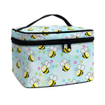Cute Cartoon Bee Pattern Print Travel Makeup Bag