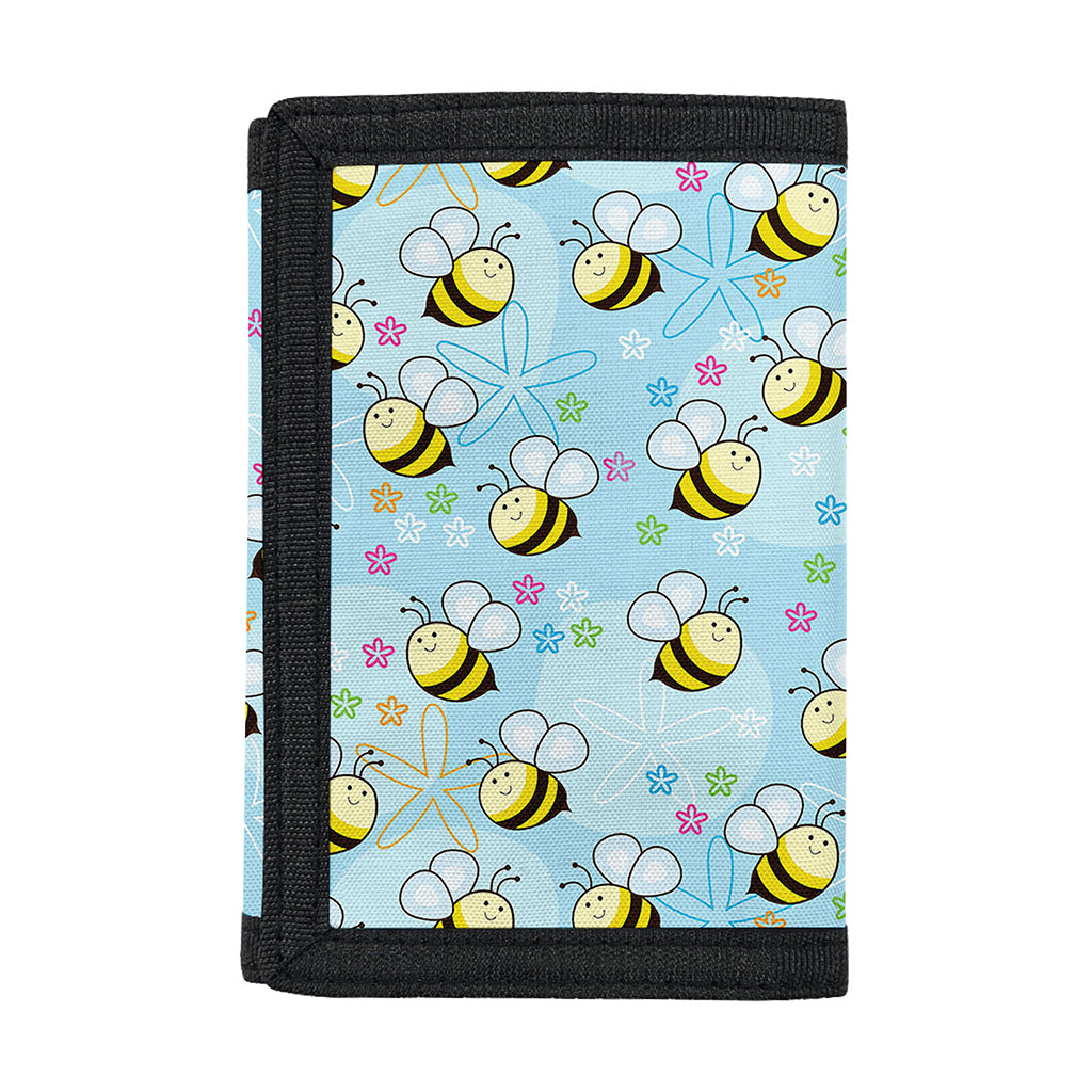 Cute Cartoon Bee Pattern Print Trifold Wallet