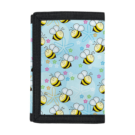 Cute Cartoon Bee Pattern Print Trifold Wallet